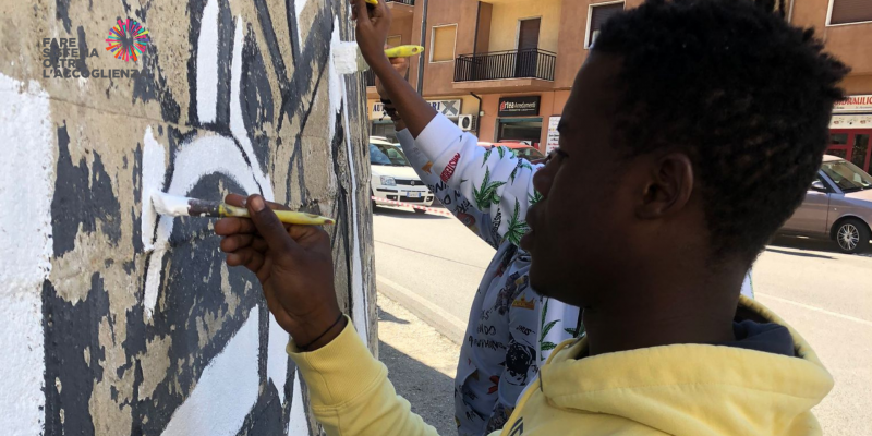 Il murale di Rogliano